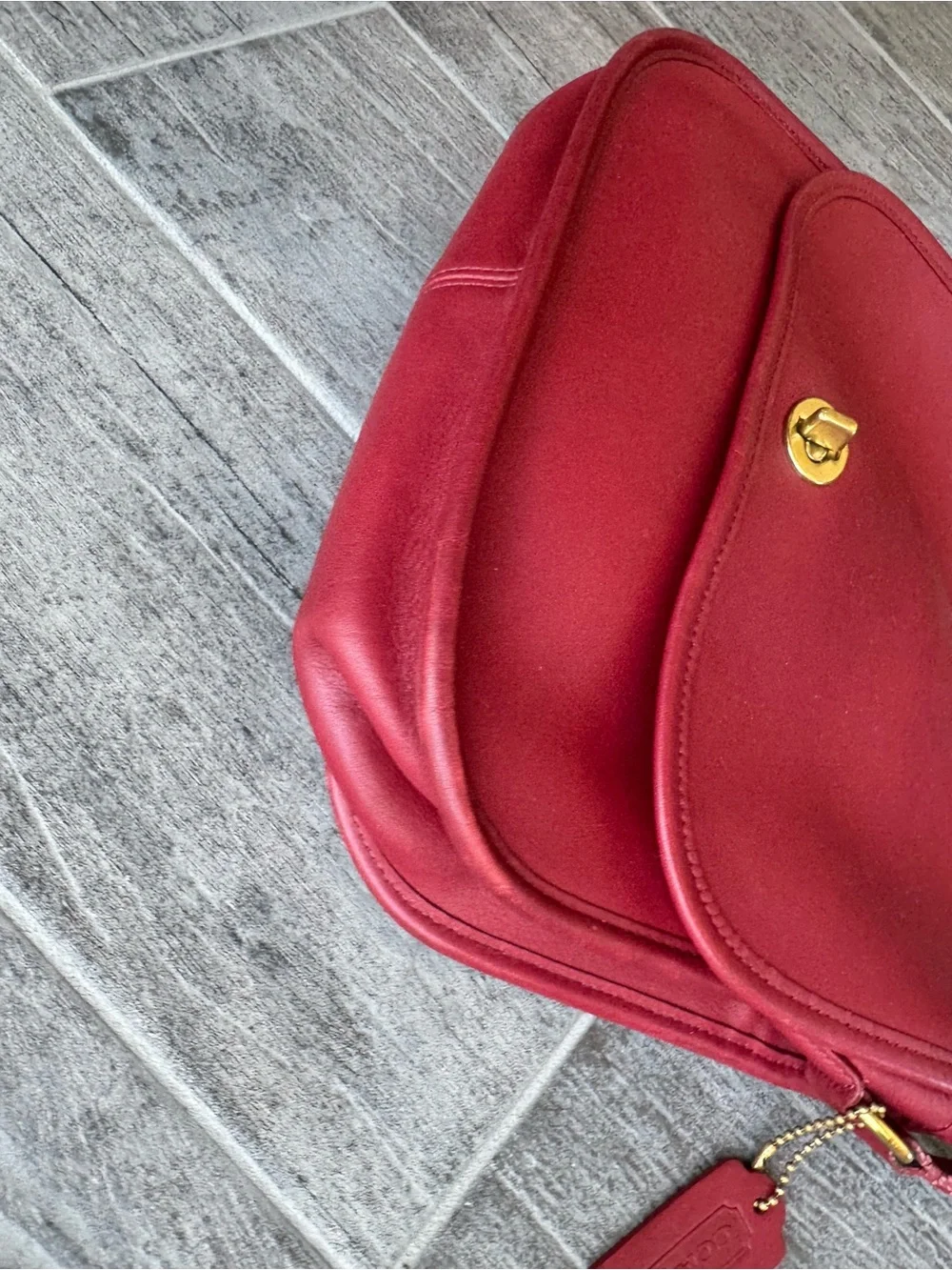 Coach 9790 Vintage Red City Leather Shoulder/Crossbody Bag - Picture 10 of 14